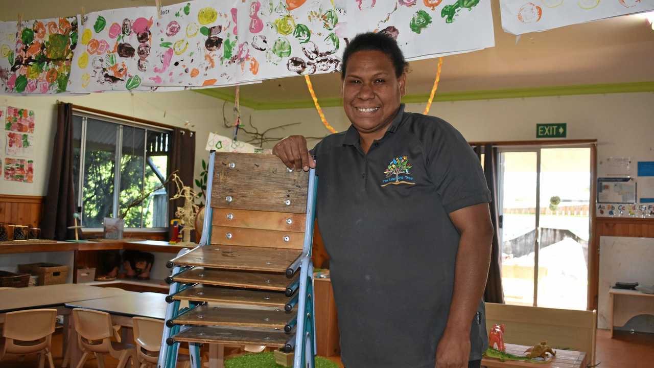 QUEEN SOLOMON: Mary Fasi at the Learning Tree in Dalby, where the inspiration began. Picture: James Liveris