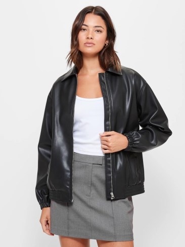 PU Bomber Jacket. Picture: Target Australia.