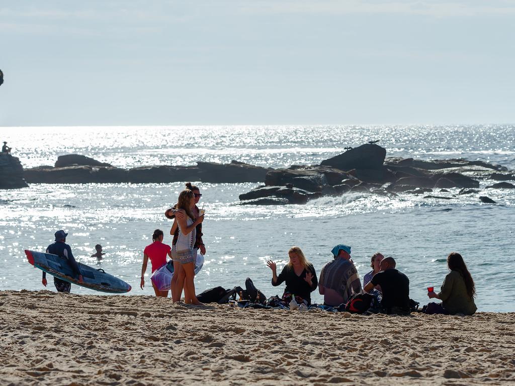 Coogee Beach around 8am New Years Day. Picture: Monique Harmer