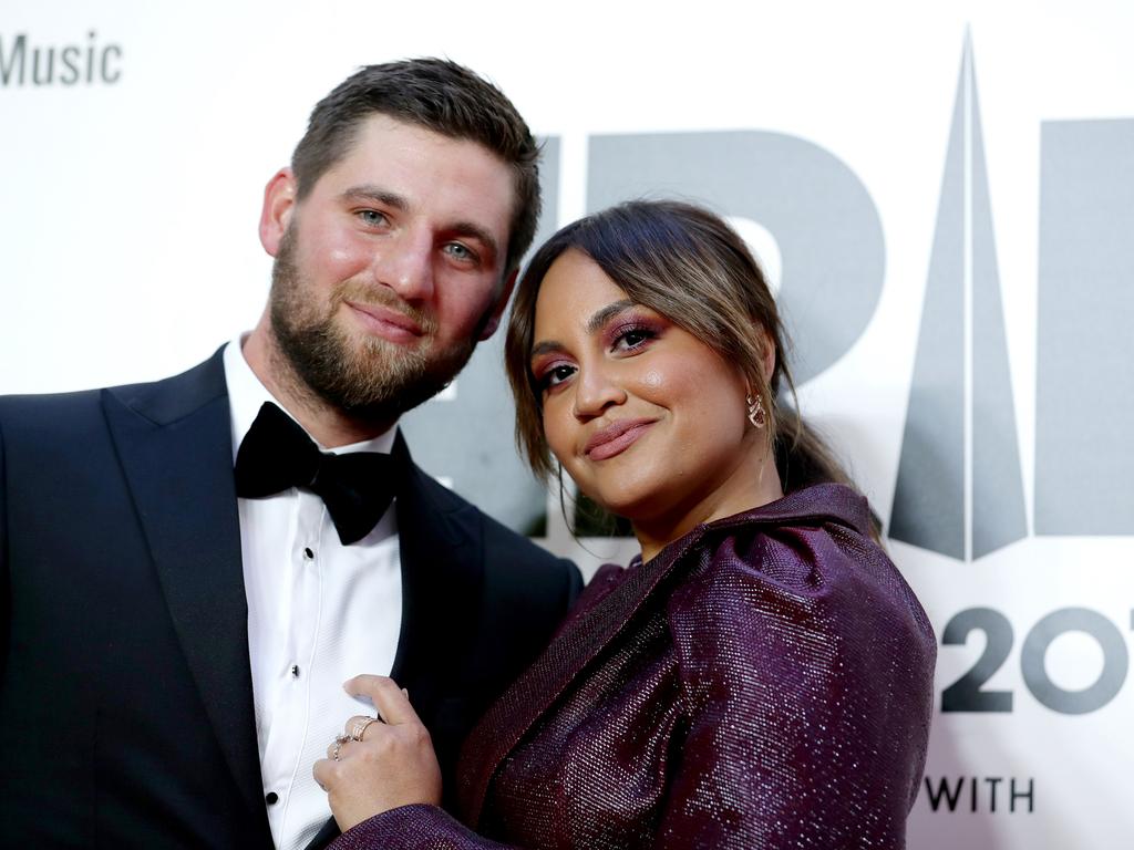 Themeli Magripilis and Jessica Mauboy at the 2019 ARIA Awards. The couple wed this year. Picture: Mark Metcalfe/Getty Images