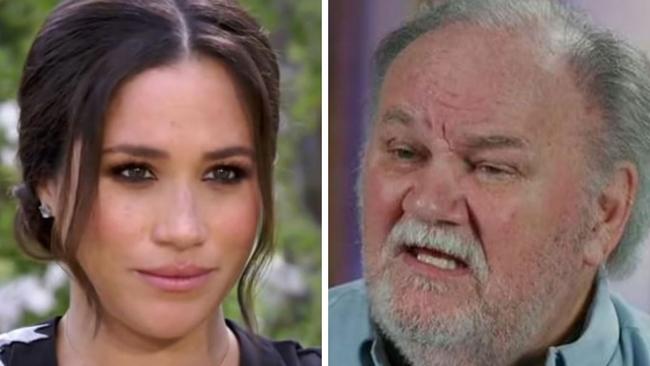 Meghan Markle and father Thomas Markle.