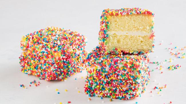 Image: fairy bread lamingtons