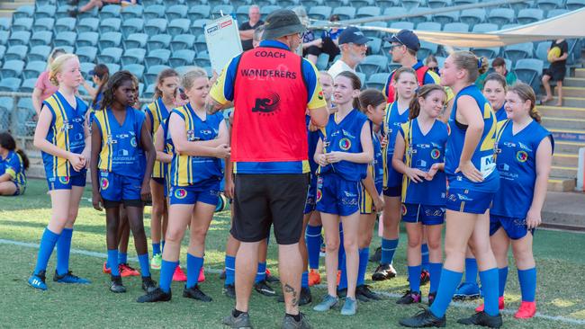 The Wanderers Football Club has an U12s mixed Division 3 competition team made up entirely of girls, who call themselves the Knuckleheads. Picture: Glenn Campbell