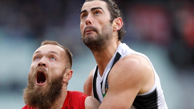 Max Gawn of the Demons and Brodie Grundy of the Magpies both made the 2019 AFL All Australian 22. Picture: Michael Willson/Getty Images