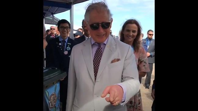 Prince Charles meets Gold Coast kid with something 'disgusting'