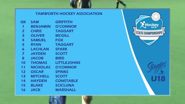 Replay: U18 Boys NSW State Hockey Championships – TAMWORTH V SOUTH SYDNEY