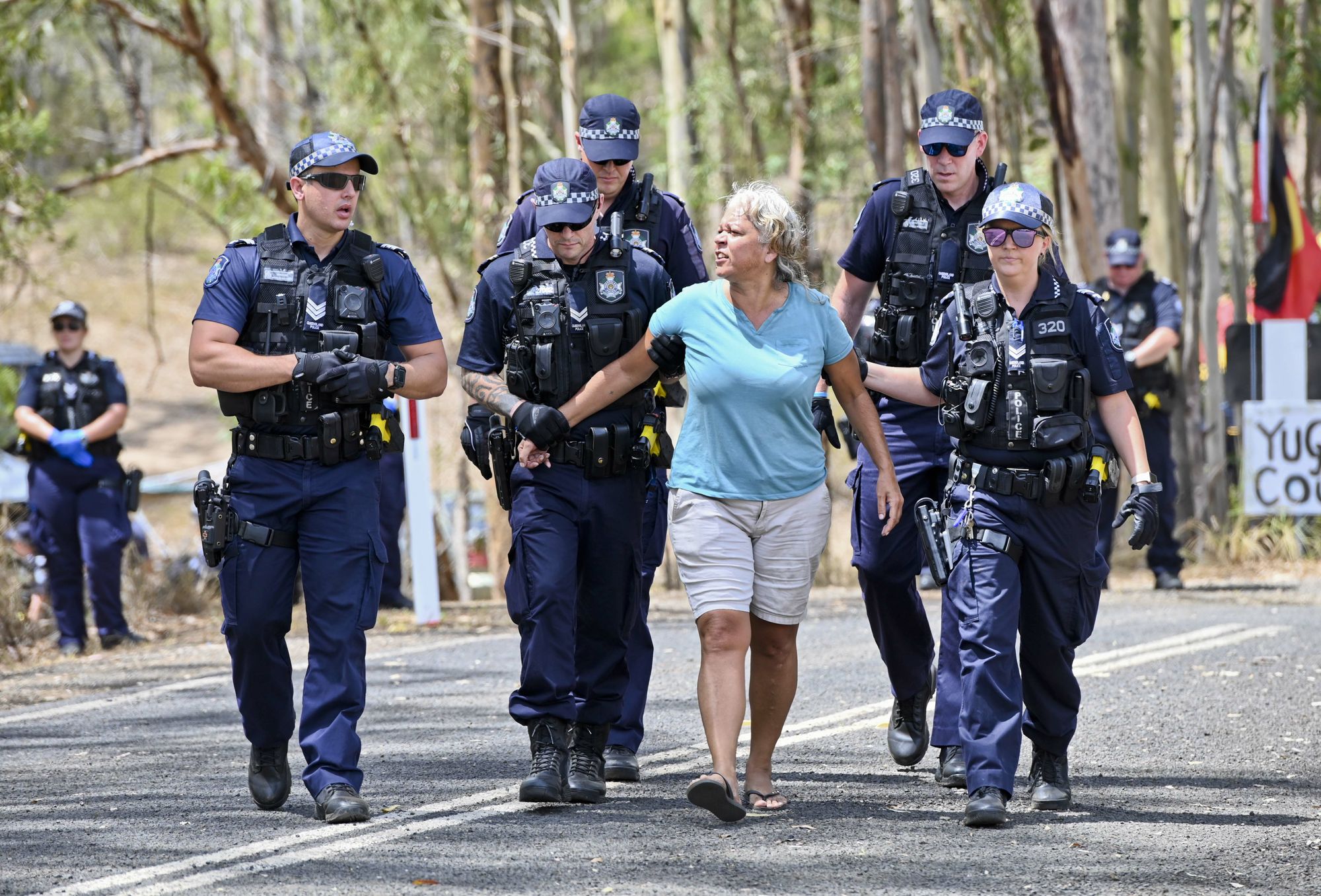 Deebing Creek Aboriginal protest camp broken up by police. Picture: Cordell Richardson