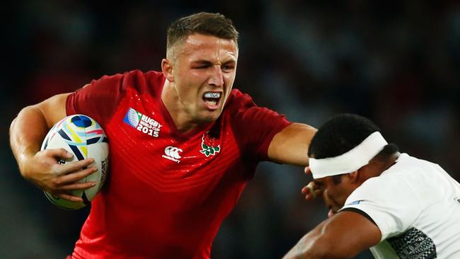 Sam Burgess came off the bench in the World Cup opener against Fiji.