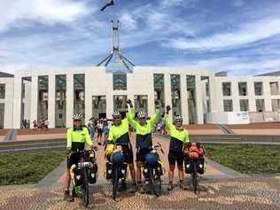 LOCAL HEROES: Bundaberg family spent A Year On A Bike raising awareness for motor neurone disease. Picture: Contributed