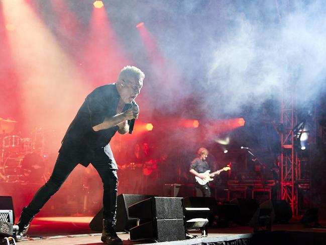 Jimmy Barnes on stage at the Fortescue party.