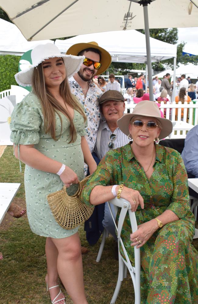 Markita Elliot with Blair, Chris and Ann-Maree Struik at the Rockhampton Jaguar Land Rover Pop-Up Polo on June 3, 2023. Picture: Aden Stokes