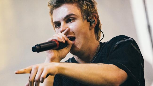 INDIO, CALIFORNIA - APRIL 15: The Kid LAROI performs onstage at the Sahara tent during the 2023 Coachella Valley Music and Arts Festival on April 15, 2023 in Indio, California. (Photo by Matt Winkelmeyer/Getty Images for Coachella)