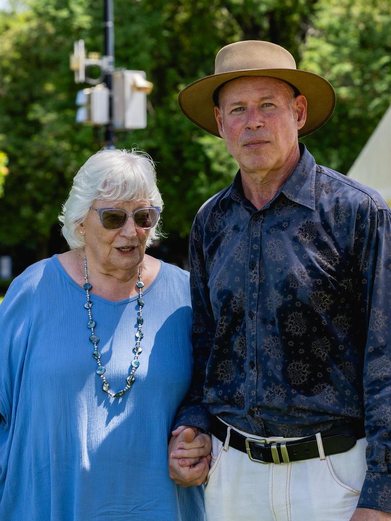 Jill Flett and Russell Flett as hundreds gathered to commemorate the 83rd anniversary of the Bombing of Darwin at a ceremony at the Darwin Cenotaph on February 19, 2025. Picture: Pema Tamang Pakhrin