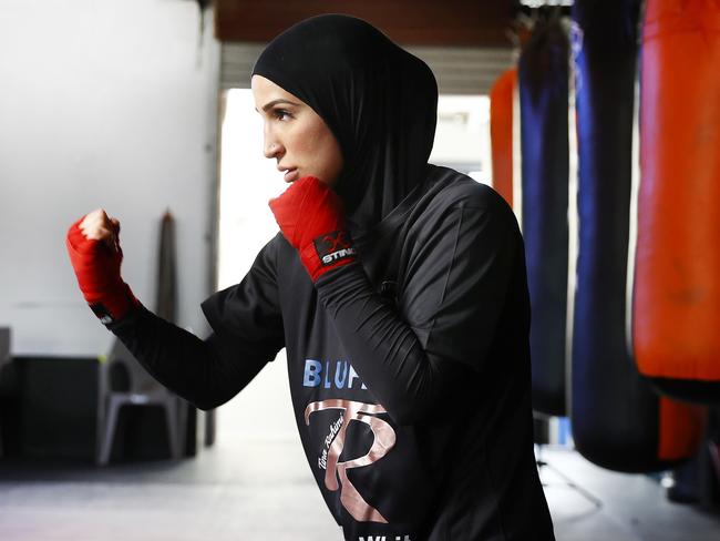 Rahimi is proud to represent Muslim female athletes. Picture: Richard Dobson