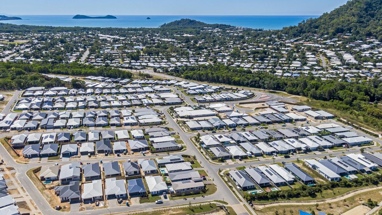 An aerial view of Cairns, Queensland. New home sales in Queensland fell 52.3 per cent in the past three months compared to the same period in 2022. Picture: Istock