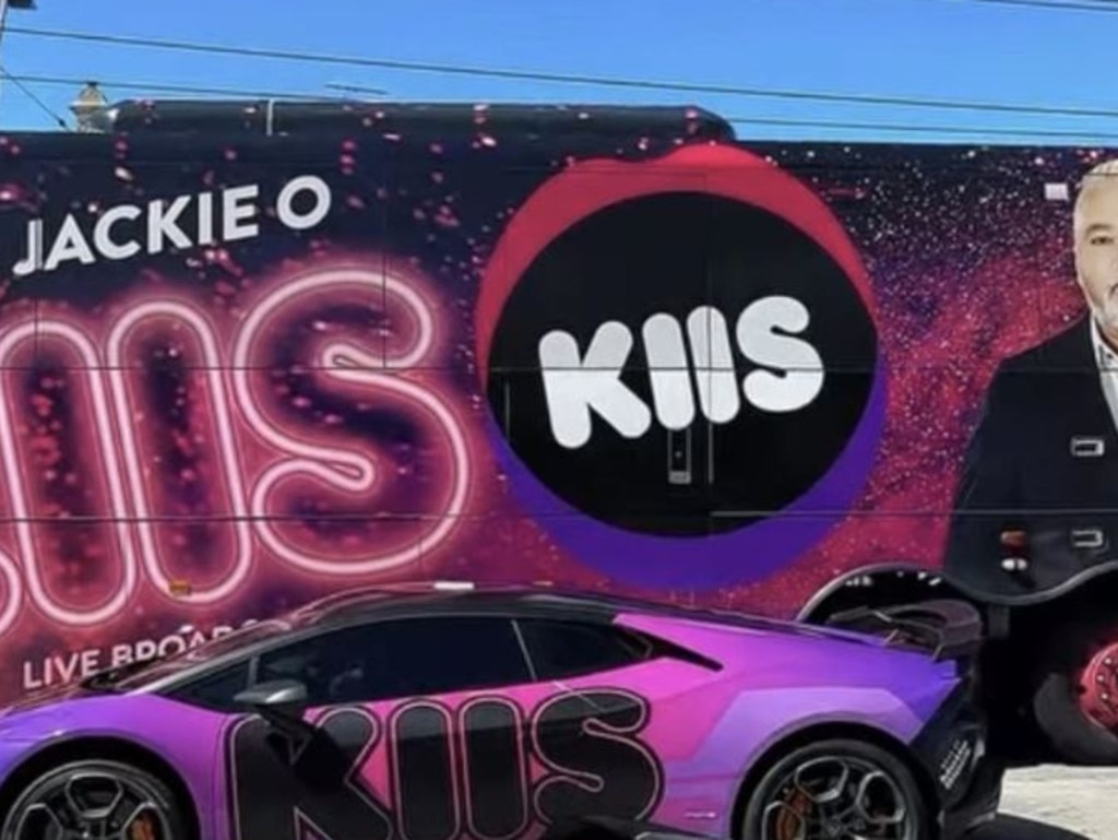 The Kyle &amp; Jackie O Show has come under fire over a Lamborghini stunt. Picture: Instagram