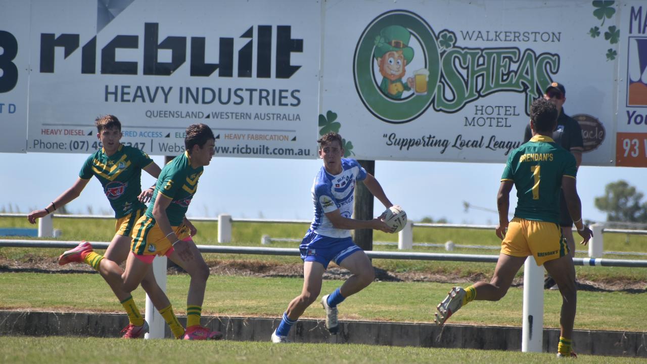 Ben McLean for Ignatius Park against St Brendan's College in the Aaron Payne Cup round seven match in Mackay, August 4, 2021. Picture: Matthew Forrest