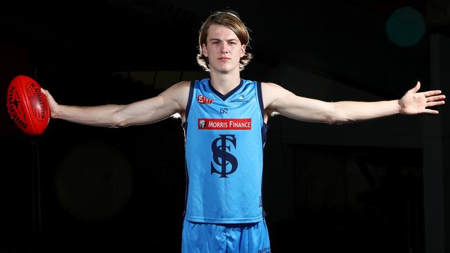 Utility Charlie Ballard is long and lean and Bucky likes the Suns’ pick. Picture: Simon Cross