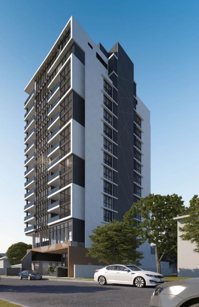 Artist’s impression of a new tower proposed for Chevron Island’s Parneno St by developer Genesis Chevron