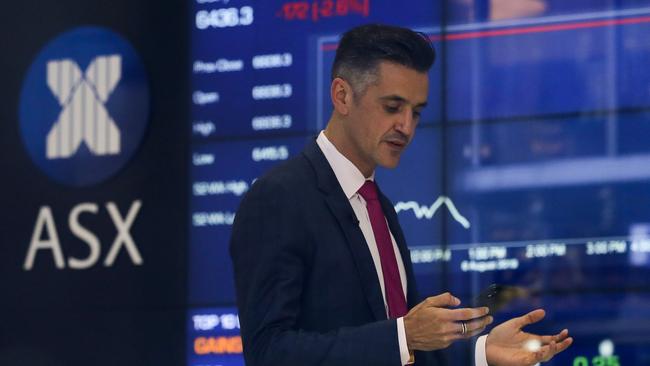 An indicator board with stock prices in Sydney on Tuesday. Picture: AAP Image/Steven Saphore