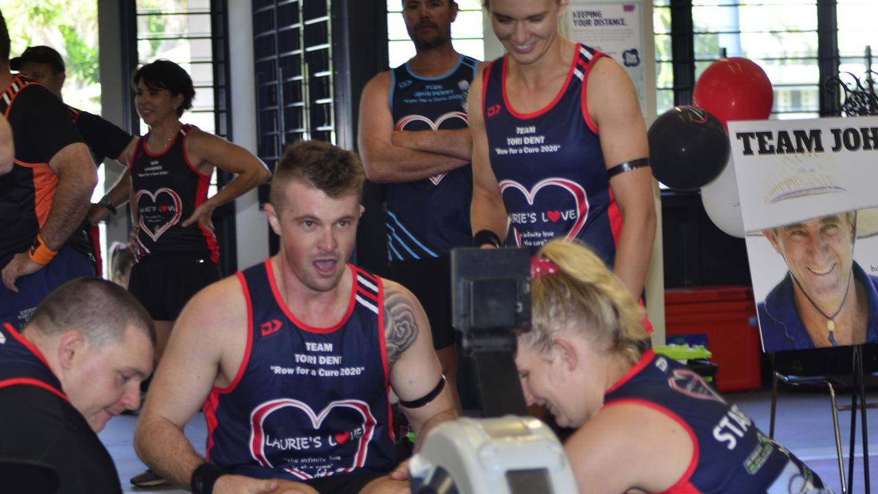 Luke Mulcahy finished his stint on the rower in the 2020 Laurie's Love Row for a Cure.