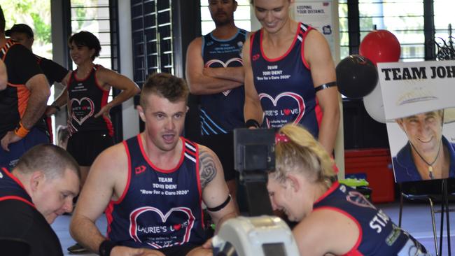 Luke Mulcahy finished his stint on the rower in the 2020 Laurie's Love Row for a Cure.