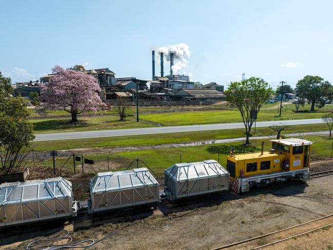 The newest loco in the Wilmar Sugar Australia's fleet, Brisbane, is being fuelled with hydrotreated vegetable oil as part  of a four-week trial of renewable diesel. The product achieves a reportable emission reduction of 99  percent.  Picture: Cameron Laird