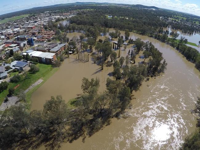 Scenes around Wagga Wagga after the Murrumbidgee river was inundated with heavy rainfall last week. Source: Wagga Council