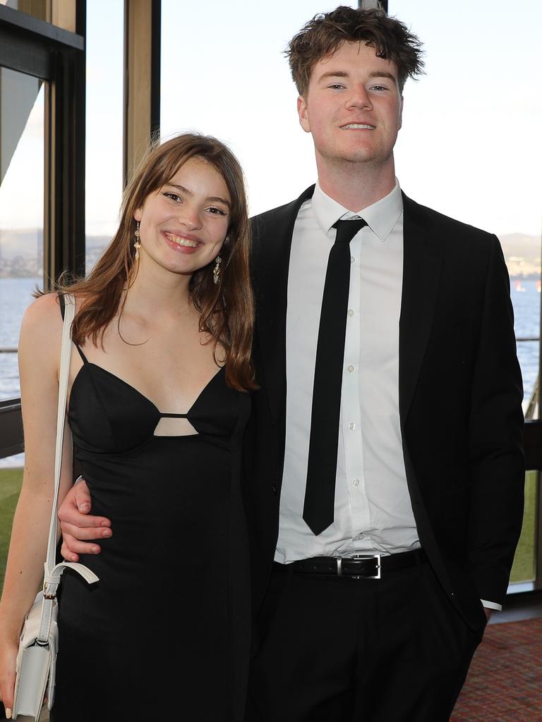 Sarah Gulline and Joe Kennedy at The Hutchins School leavers dinner. Picture: Mireille Merlet