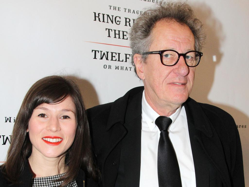 Yael Stone and Geoffrey Rush at the opening night of "Richard III" on Broadway at The Belasco Theatre on November 10, 2013 in New York City. Picture: Bruce Glikas/FilmMagic