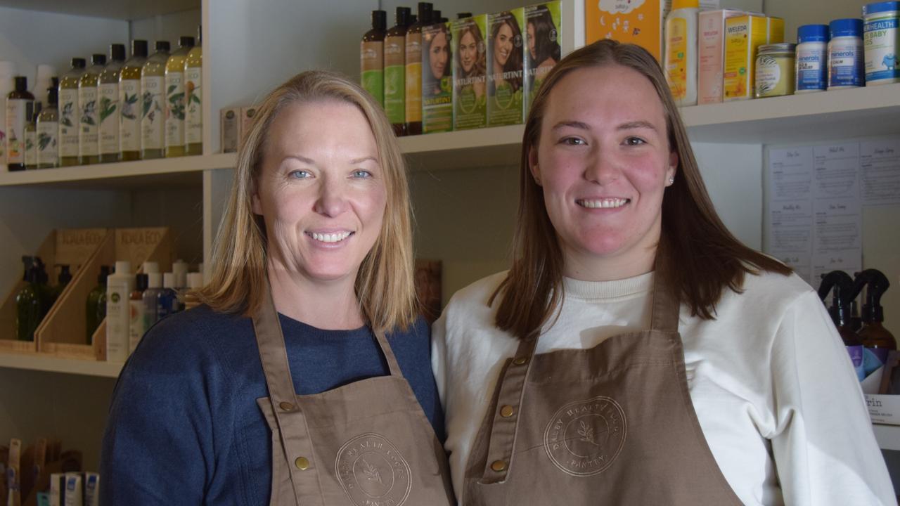 New owner of the Dalby Health Foods Store Monica Bailey with daughter Imogen. Picture: Emily Devon