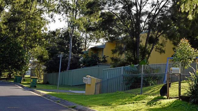 A crime scene has been established on Airforce Rd after a home was allegedly invaded by three men with a sawn-off rifle and knives. Picture: Amber Gibson