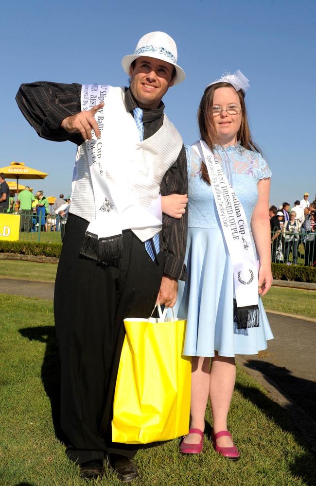 Winners of the Ballina Cup Fashion on the Field couple Johno and Tara.