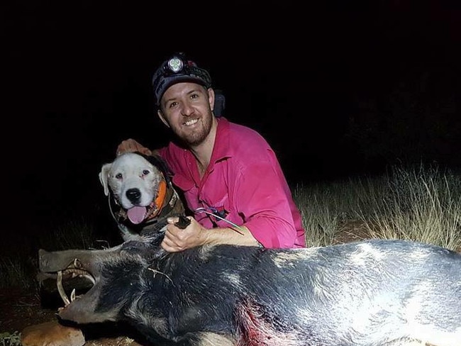 Aaron Hill is an avid pig hunter.