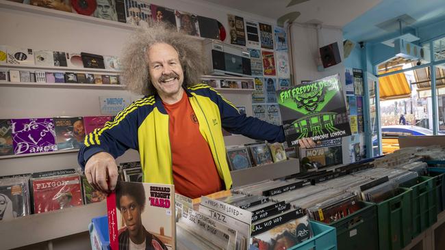 Northside Records’ Chris Gill said independent record stores are a haven for music fans. Picture: Wayne Taylor.