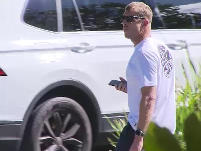 Mick Fanning spotted near the home of the Gold Coast Titans. Picture: Channel 9