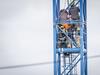 Spectacular rescue after man falls from crane