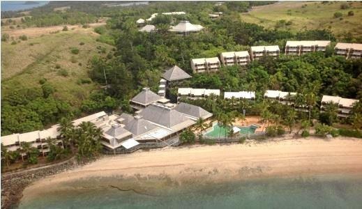 The current state of the Beach Resort at Lindeman Island post Cyclone Debbie. Picture: State Development