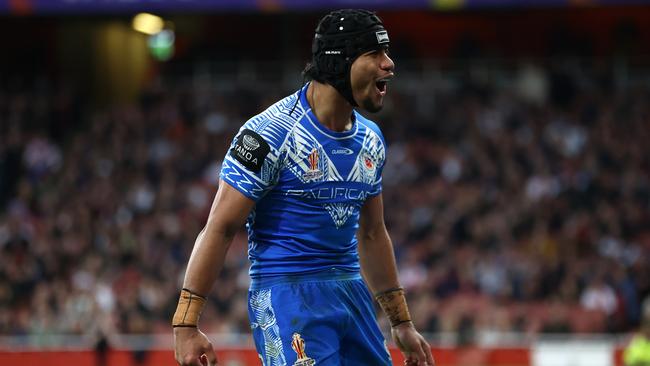 Stephen Crichton and his Samoa teammates are inspired by support from around the world. Picture: Getty Images