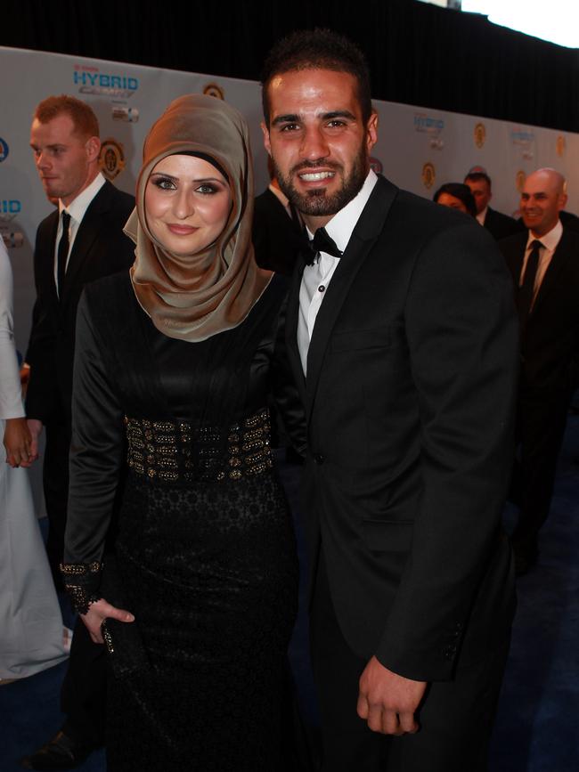 Rouba and Bachar Houli at the 2011 Brownlow Medal.