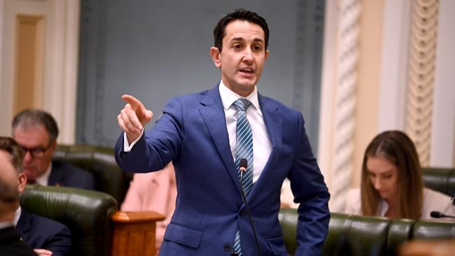 Queensland Premier David Crisafulli, above, and Ms Camm will on announce a sweeping commission of inquiry into the state’s billion-dollar children-in-care sector. Picture: John Gass