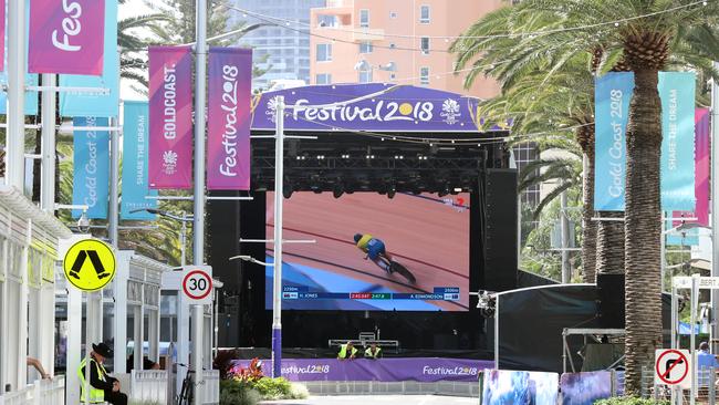 A live site along Surf Parade om Broadbeach. Picture: Alex Coppel.