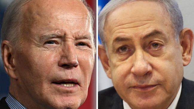 US President Joe Biden and Israeli Prime Minister Benjamin Netanyahu. Picture: AFP