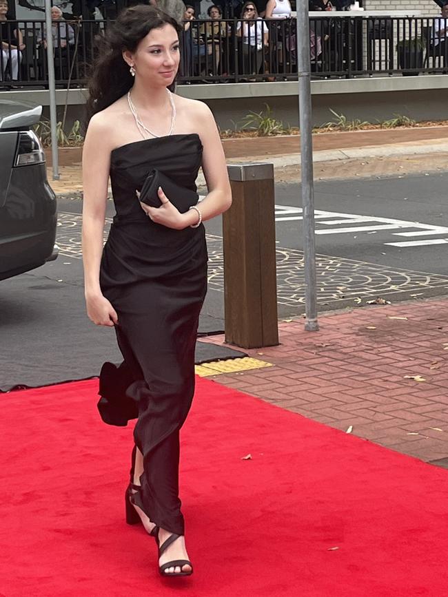 Isabella Ditton arrives at the Urangan State High School formal.