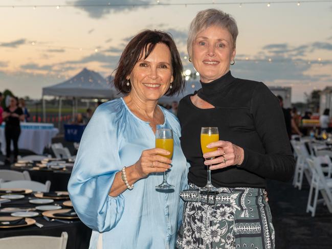 Kym Breadsell and Sue Smith at Dinner on the Runway for Mackay Hospital Foundation, Mackay Airport Friday 8 September 2023 Picture: Michaela Harlow
