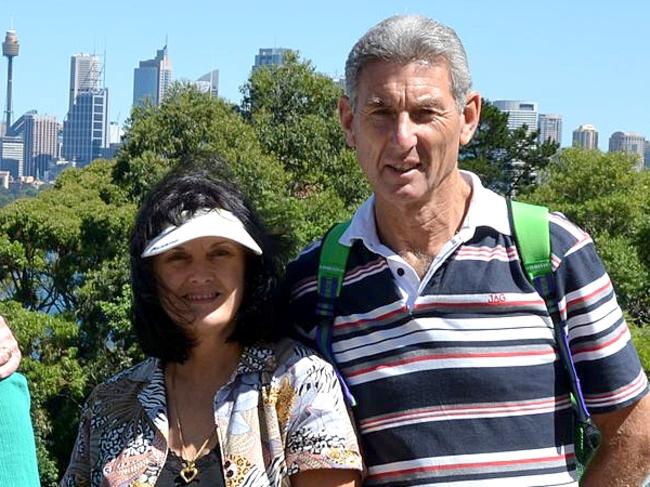 Warren Rogers (right) and the wife he allegedly murdered Anne Rogers. Picture: Facebook