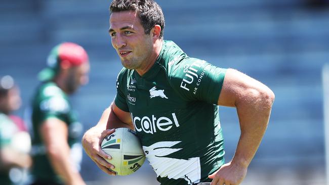 Sam Burgess during the South Sydney Rabbitohs training at Redfern Oval. Picture. Phil Hillyard