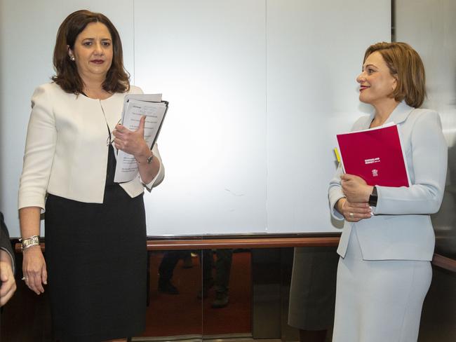 Queensland Premier Annastacia Palaszczuk and Treasurer Jackie Trad