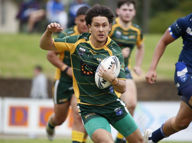 Windsor centre Ethan Symes scored a try in the U17 division-1 Tier-B grand final. Photo: Warren Gannon Photography