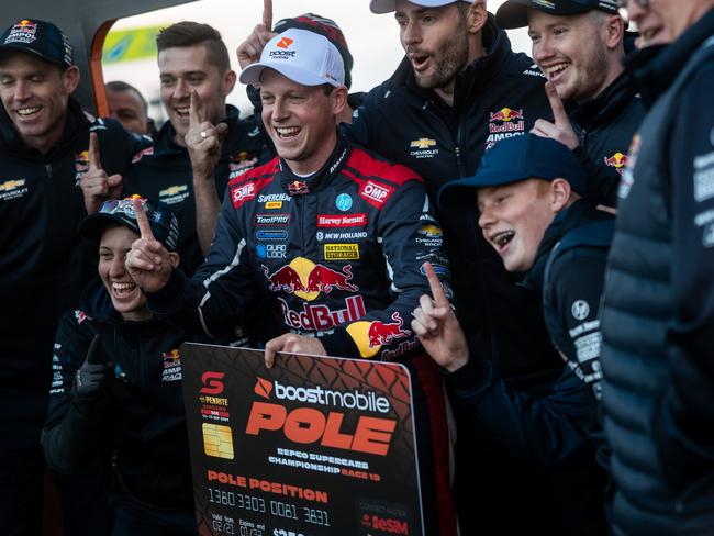 Brown with his Red Bull Ampol team Racing at Sandown. Picture: Daniel Kalisz/Getty Images